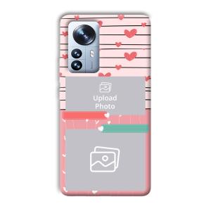 Pink Hearts Customized Printed Back Cover for Xiaomi 12 Pro