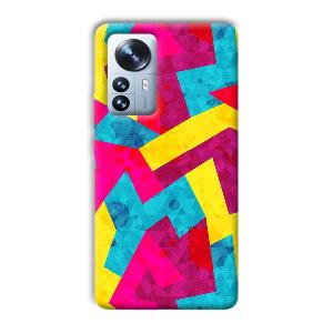 Pink Yellow Pattern Phone Customized Printed Back Cover for Xiaomi 12 Pro