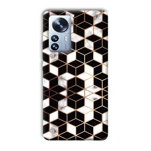 Black Cubes Phone Customized Printed Back Cover for Xiaomi 12 Pro