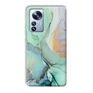 Green Marble Phone Customized Printed Back Cover for Xiaomi 12 Pro