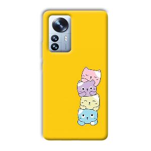 Colorful Kittens Phone Customized Printed Back Cover for Xiaomi 12 Pro