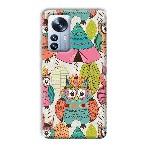 Fancy Owl Phone Customized Printed Back Cover for Xiaomi 12 Pro