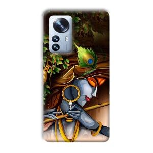 Krishna & Flute Phone Customized Printed Back Cover for Xiaomi 12 Pro