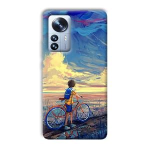 Boy & Sunset Phone Customized Printed Back Cover for Xiaomi 12 Pro