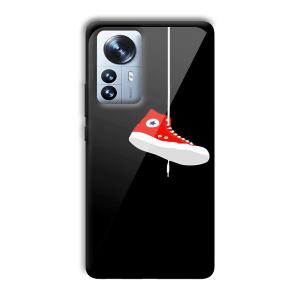 Red Sneaker Customized Printed Glass Back Cover for Xiaomi 12 Pro