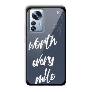 Worth Every Mile Customized Printed Glass Back Cover for Xiaomi 12 Pro