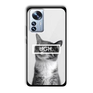 UGH Irritated Cat Customized Printed Glass Back Cover for Xiaomi 12 Pro