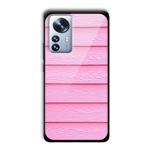 Pink Waves Customized Printed Glass Back Cover for Xiaomi 12 Pro