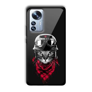 Rider Cat Customized Printed Glass Back Cover for Xiaomi 12 Pro
