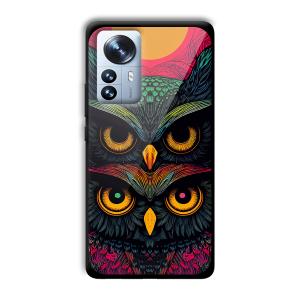 2 Owls Customized Printed Glass Back Cover for Xiaomi 12 Pro