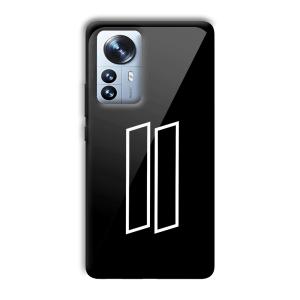 2 Stripes Customized Printed Glass Back Cover for Xiaomi 12 Pro