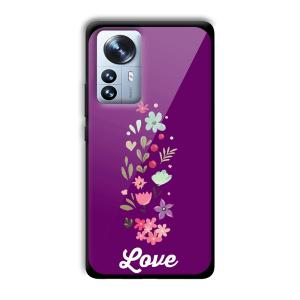 Purple Love Customized Printed Glass Back Cover for Xiaomi 12 Pro