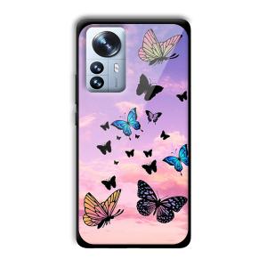 Butterflies Customized Printed Glass Back Cover for Xiaomi 12 Pro