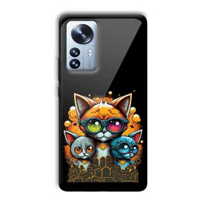 Cats Customized Printed Glass Back Cover for Xiaomi 12 Pro