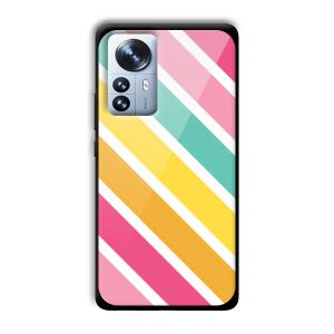 Solid Stripes Customized Printed Glass Back Cover for Xiaomi 12 Pro