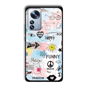 Illustrations Customized Printed Glass Back Cover for Xiaomi 12 Pro