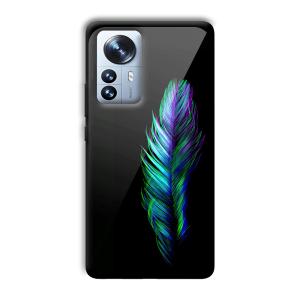 Neon Feather Customized Printed Glass Back Cover for Xiaomi 12 Pro