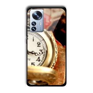 Golden Watch Customized Printed Glass Back Cover for Xiaomi 12 Pro