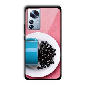 Coffee Beans Customized Printed Glass Back Cover for Xiaomi 12 Pro