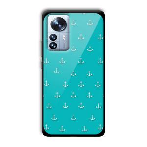Teal Anchor Customized Printed Glass Back Cover for Xiaomi 12 Pro
