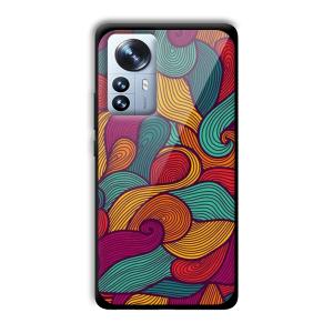 Curved Colors Customized Printed Glass Back Cover for Xiaomi 12 Pro