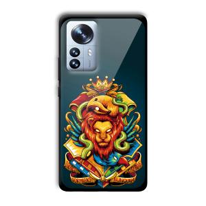 Fiery Lion Customized Printed Glass Back Cover for Xiaomi 12 Pro