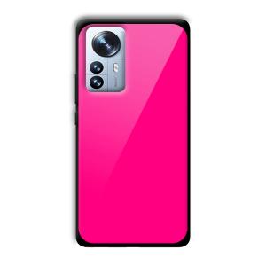 Neon Pink Customized Printed Glass Back Cover for Xiaomi 12 Pro