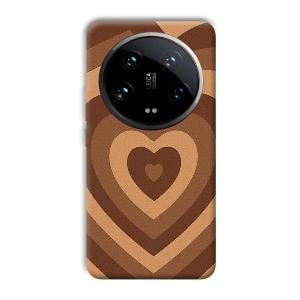 Brown Hearts Phone Customized Printed Back Cover for Xiaomi