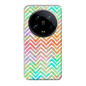 White Zig Zag Pattern Phone Customized Printed Back Cover for Xiaomi