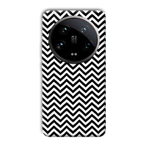 Black White Zig Zag Phone Customized Printed Back Cover for Xiaomi