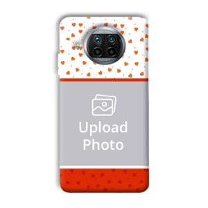 Orange Hearts Customized Printed Back Cover for Xiaomi Mi 10i