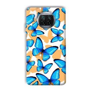 Blue Butterflies Phone Customized Printed Back Cover for Xiaomi Mi 10i