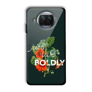 Just Live Boldly Customized Printed Glass Back Cover for Xiaomi Mi 10i