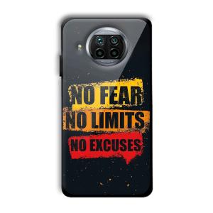 No Fear Customized Printed Glass Back Cover for Xiaomi Mi 10i