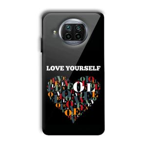 Love Yourself Customized Printed Glass Back Cover for Xiaomi Mi 10i