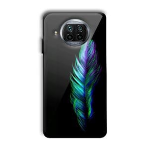 Neon Feather Customized Printed Glass Back Cover for Xiaomi Mi 10i