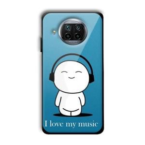 I Love my Music Customized Printed Glass Back Cover for Xiaomi Mi 10i