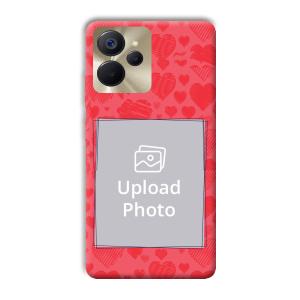 Red Hearts Customized Printed Back Cover for Realme 9i 5G