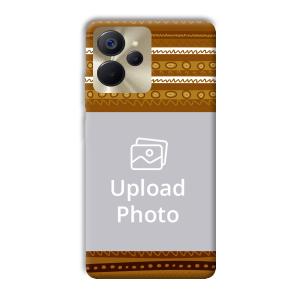 Brown Lines Customized Printed Back Cover for Realme 9i 5G