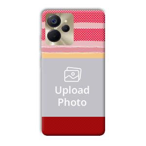 Red Pink Design Customized Printed Back Cover for Realme 9i 5G