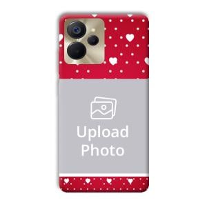 White Hearts Customized Printed Back Cover for Realme 9i 5G