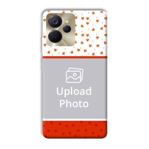 Orange Hearts Customized Printed Back Cover for Realme 9i 5G