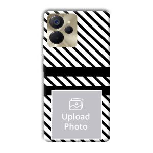 White Black Customized Printed Back Cover for Realme 9i 5G