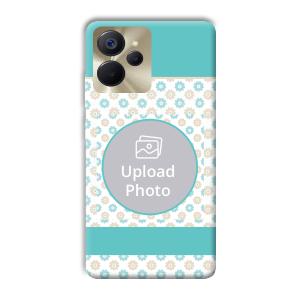 Blue Flowers Customized Printed Back Cover for Realme 9i 5G
