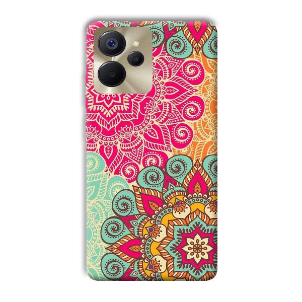 Floral Design Phone Customized Printed Back Cover for Realme 9i 5G