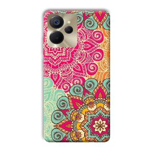 Floral Design Phone Customized Printed Back Cover for Realme 9i 5G