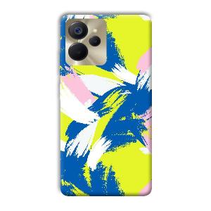 Blue White Pattern Phone Customized Printed Back Cover for Realme 9i 5G