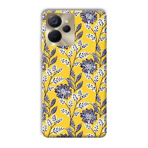Yellow Fabric Design Phone Customized Printed Back Cover for Realme 9i 5G