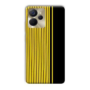 Yellow Black Design Phone Customized Printed Back Cover for Realme 9i 5G