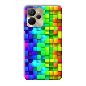Square Blocks Phone Customized Printed Back Cover for Realme 9i 5G